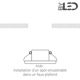 Spot LED encastrable fixe -  IP64 - BBC - RT2012 - Cobyx 5W – Blanc pur