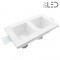 Spot encastrable en plâtre carré profond double STAFF