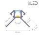 Profilé d'angle LED aluminium encastrable 270° à carreler  - CRAFT - E14 - Diffuseur givré