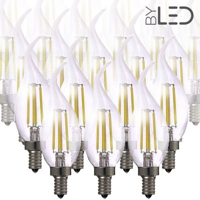 Lot de 20 ampoules LED à filament Flamme - Blanc Chaud - E14 – 4W - Dimmable - C35