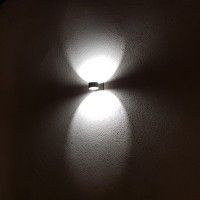 Applique LED murale Ronde double flux 6W - Anthracite - Zefyr