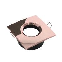 Collerette pour support GU10 - Carrée chanfrein SPLIT - Or rose brillant