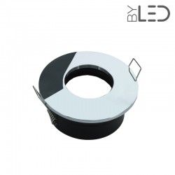 Collerette pour support GU10 - Ronde convex SPLIT - Chrome
