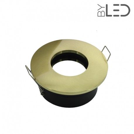 Spot encastrable collerette ronde convex SPLIT - Or satiné