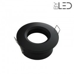 Collerette pour support GU10 - Ronde chanfrein SPLIT - Noir