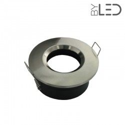 Collerette pour support GU10 - Ronde chanfrein SPLIT - Nickel satiné