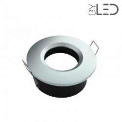 Collerette pour support GU10 - Ronde chanfrein SPLIT - Alu mat