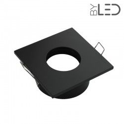 Collerette pour support GU10 - Carrée flat SPLIT - Noir