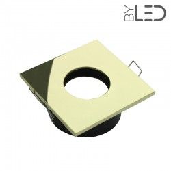 Collerette pour support GU10 - Carrée flat SPLIT - Or brillant