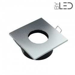 Collerette pour support GU10 - Carrée flat SPLIT - Alu mat