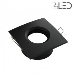 Collerette pour support GU10 - Carrée chanfrein SPLIT - Noir