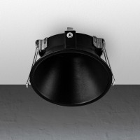 Spot encastrable anti-éblouissement asymétrique IP20 -  GU10 - Noir - AtlasA