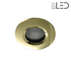 Spot pour ampoule GU10 - Ronde chanfrein SPLIT - Or brillant