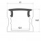Profilé aluminium blanc en applique pour ruban LED