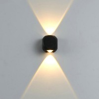 Applique LED murale up & down - 2x2W - Anthracite - Kubbe